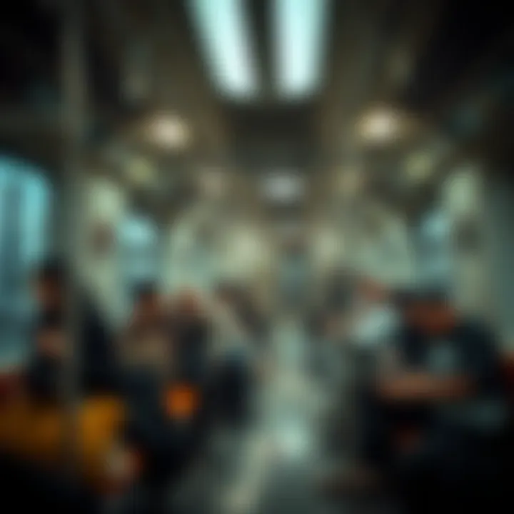 Passengers enjoying a comfortable commute on the metro