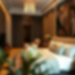 Stylish hotel apartment interior in Dubai