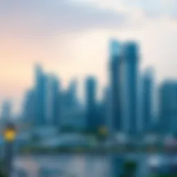 Stunning skyline view of Ajman One Towers showcasing modern architecture