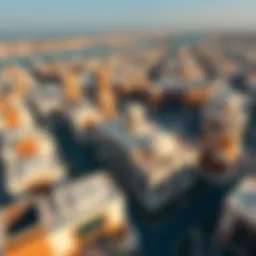 Aerial view of Al Ghafiya showcasing its unique architecture