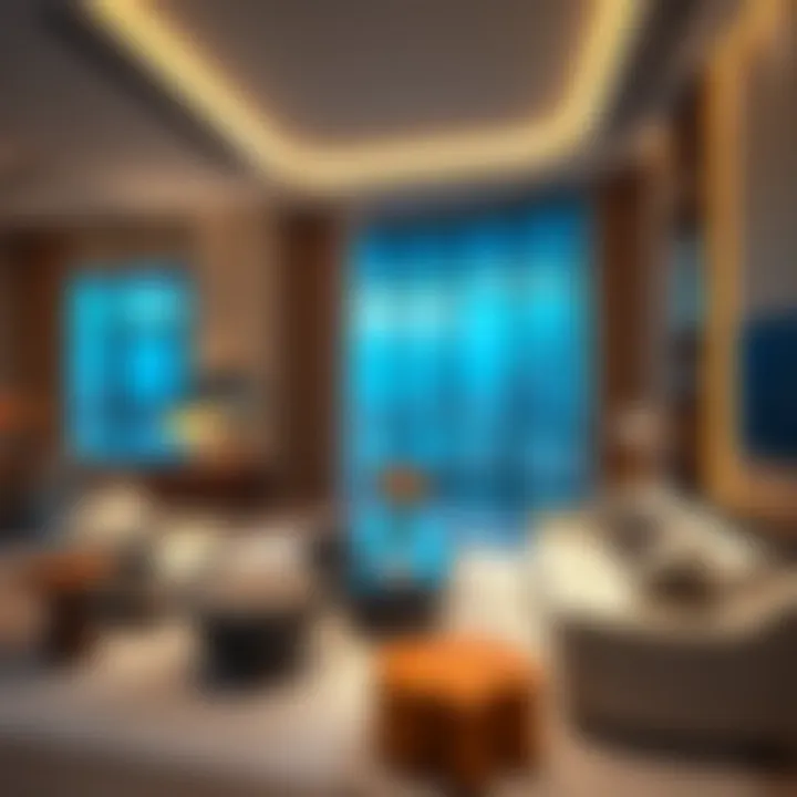 Inside a luxurious Dubai property highlighting elegant design
