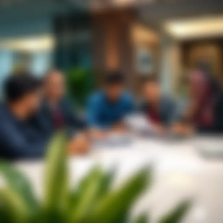 A strategic planning session at Al Ghanem Real Estate's office