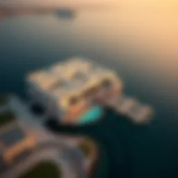 Aerial view of Al Ghubaiba Marine Station showcasing its architectural design