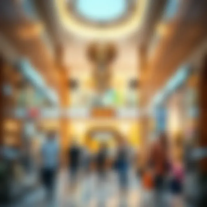 Shoppers enjoying their experience in a spacious retail area