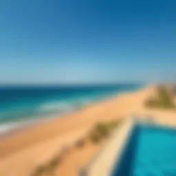 Stunning view of Al Mamzar Beach with clear waters and golden sand
