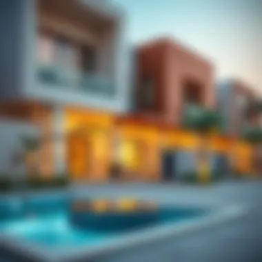 Modern Architecture in Al Shaab Village Modern architecture of homes in Al Shaab Village