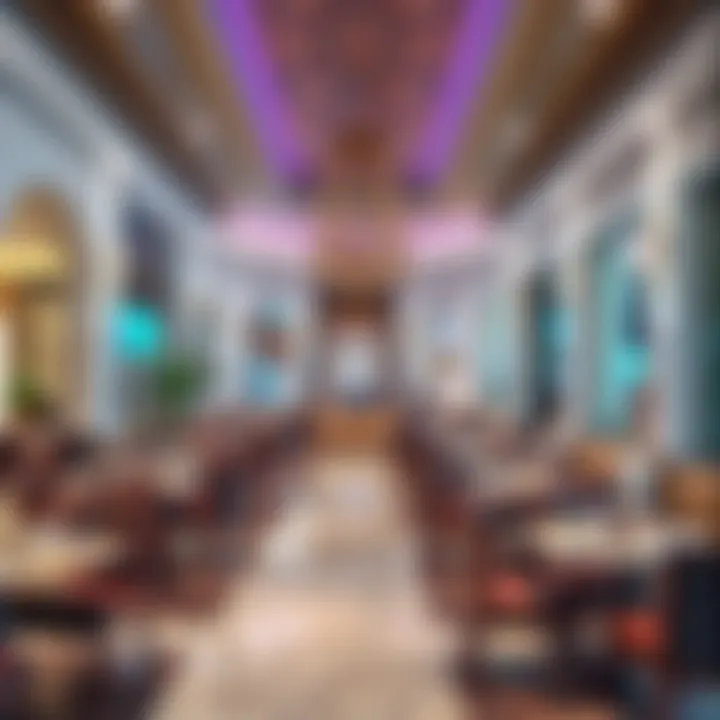 Culinary Delights at Al Zahia Mall Elegant dining area within Al Zahia Mall featuring various cuisines
