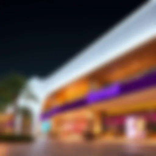 Stunning exterior view of Al Zahia Mall showcasing its modern architecture