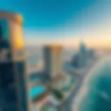 Aerial view of Azure Dubai showcasing its architectural design