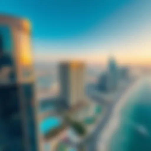 Aerial view of Azure Dubai showcasing its architectural design