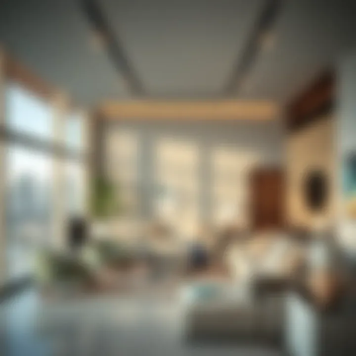 Interior of a luxury apartment in Azure Dubai