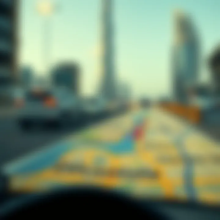 Navigating Dubai: Key Destinations A map highlighting popular destinations in Dubai