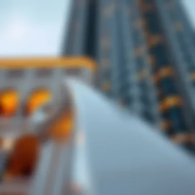 Architectural Details of Burj Binghatti Close-up of the architectural details of Burj Binghatti