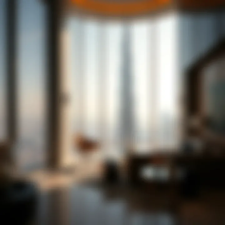 Inside the Heights of Luxury Luxurious interior of a residence in Burj Khalifa