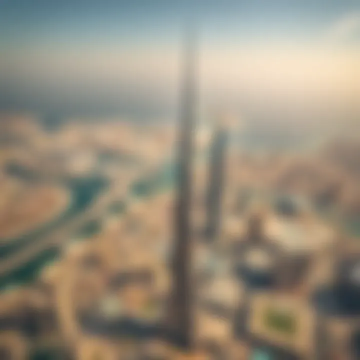 A Bird's Eye View of Dubai Panoramic view from the observation deck of Burj Khalifa