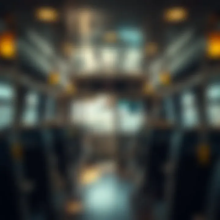 Interior of a comfortable bus