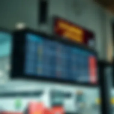 Digital display of bus schedules
