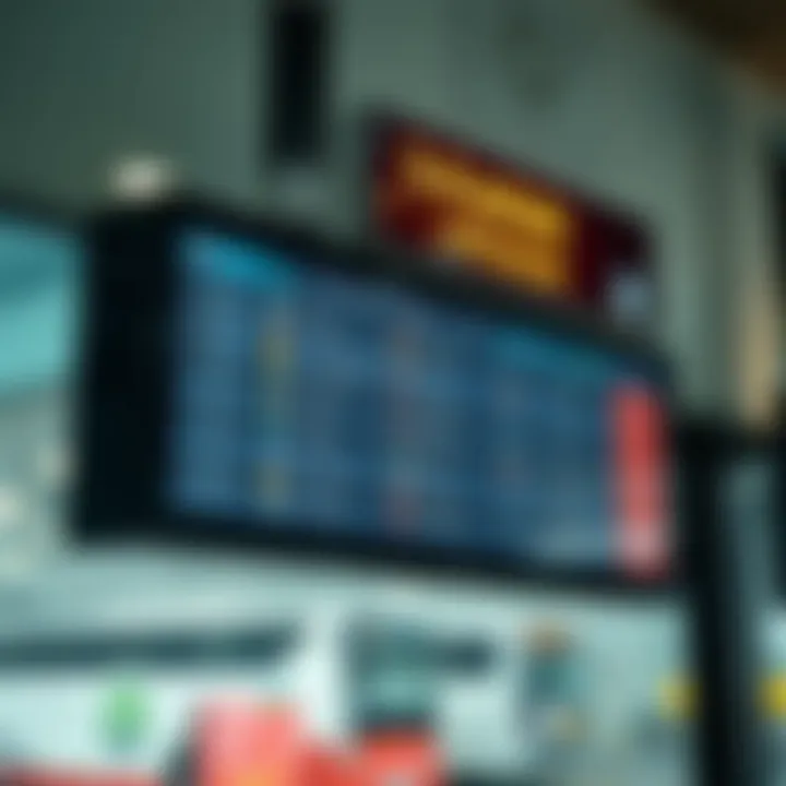 Digital display of bus schedules