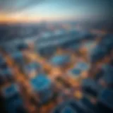 Aerial view of Business Village Dubai showcasing its modern architecture