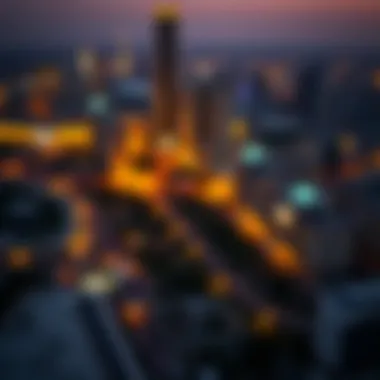 Map highlighting popular neighborhoods for expats in Dubai