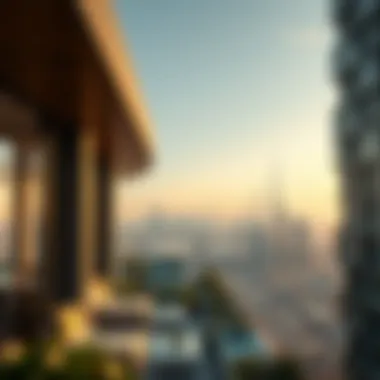 Breathtaking rooftop view from Como Residences overlooking Dubai skyline