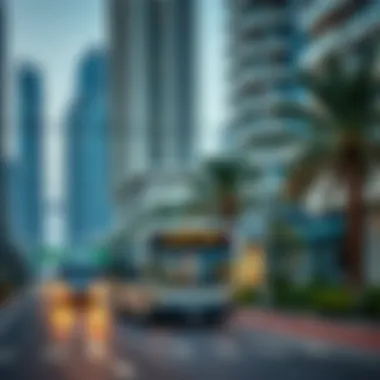 Urban development near a major bus station in Dubai