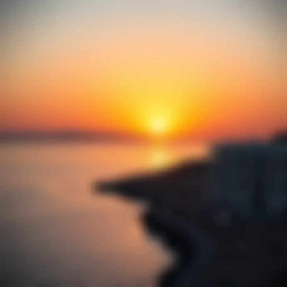 Breathtaking view of Dibba's coastline at sunset