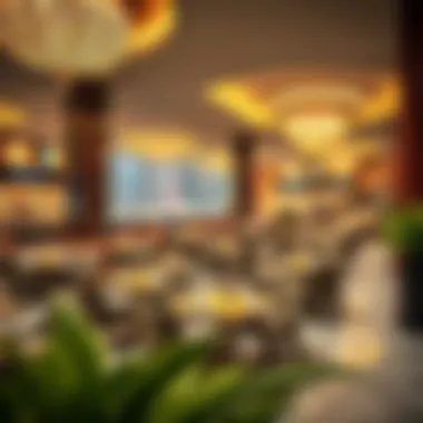 Panoramic View of Dining Spaces Stunning view of Dubai Hills Mall dining area