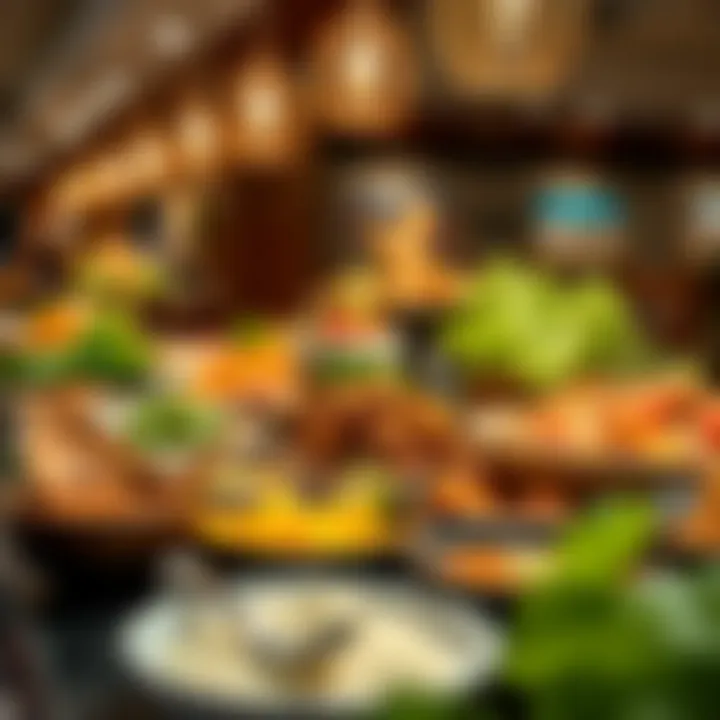 A vibrant selection of international dishes on display