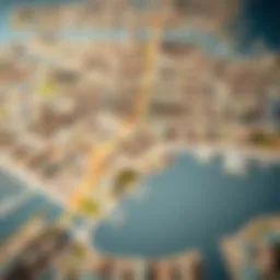 Detailed map of Dubai showcasing major neighborhoods