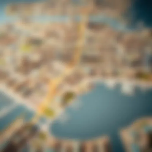 Exploring Dubai's Vibrant Neighborhoods Detailed map of Dubai showcasing major neighborhoods