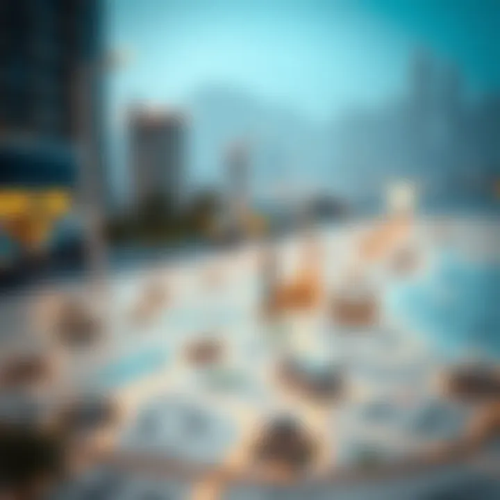 Key Landmarks in Dubai's Geographical Layout Geographical layout of Dubai highlighting key landmarks