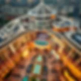 Aerial view of Emirates Mall showcasing its architectural design