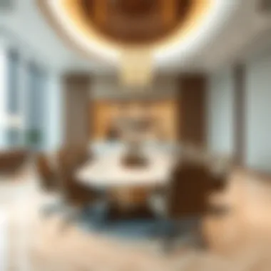 Business Facilities in Etihad Towers State-of-the-art conference room with elegant design