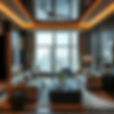 Luxury Suite Interior of Etihad Towers Opulent suite with modern furnishings and exquisite décor