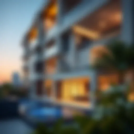 Luxurious apartment exterior in UAE
