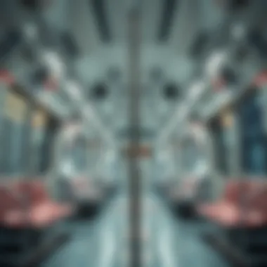 Interior of a Dubai Metro Train Interior view of a Dubai Metro train highlighting passenger amenities