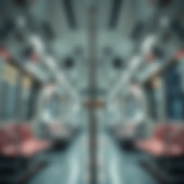 Interior of a Dubai Metro Train Interior view of a Dubai Metro train highlighting passenger amenities