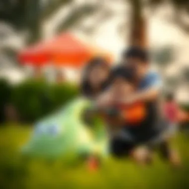 Joyful Recreation at Al Montazah Park Family enjoying recreational activities at Al Montazah Park