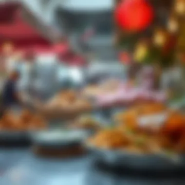 Traditional Emirati Cuisine at Al Seef Market Delicious traditional Emirati dishes served at Al Seef Market