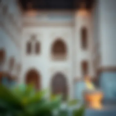 Architectural Elegance of Al Shindagha Museum Architectural detail of Al Shindagha Museum showcasing traditional design elements