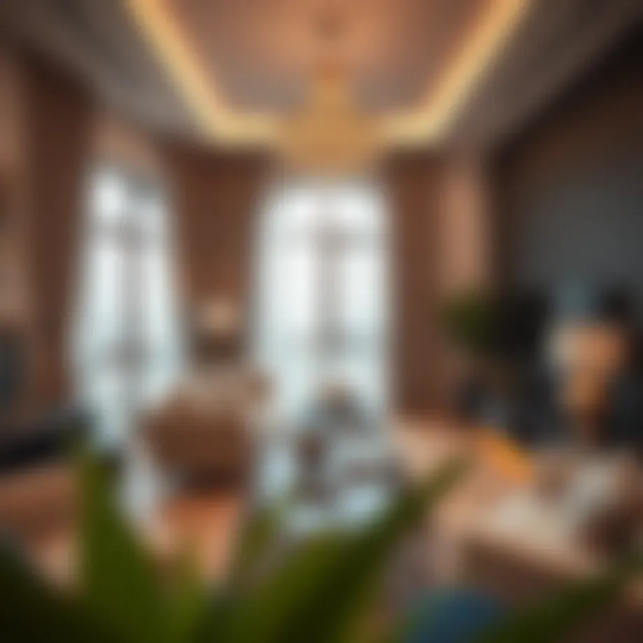 Modern living room in Al Zahia Uptown apartment