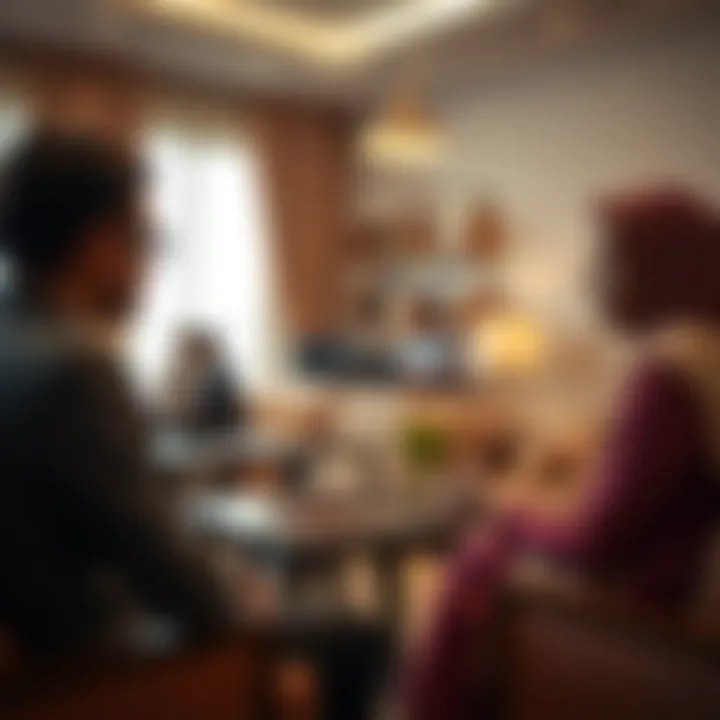 Renters discussing lease agreements in Nad Al Hamar