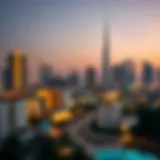 Luxury Properties in Dubai's Skyline A stunning view of Dubai's skyline showcasing luxury properties