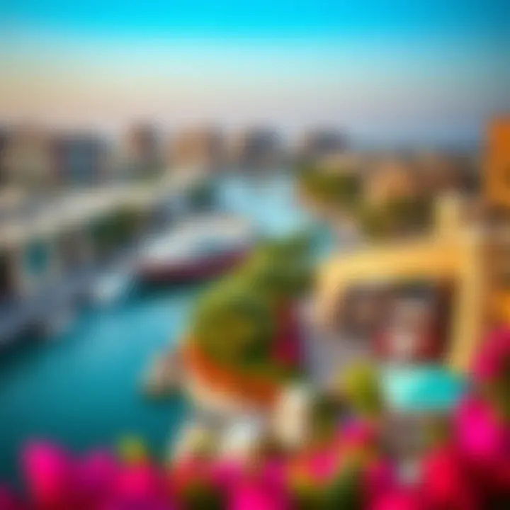 Vibrant urban landscape surrounding Azizi Riviera