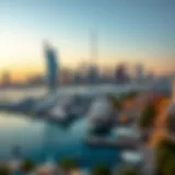 Stunning skyline view of Azure Marina