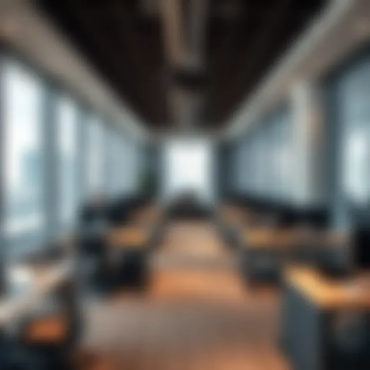 Modern office interiors in B2B towers