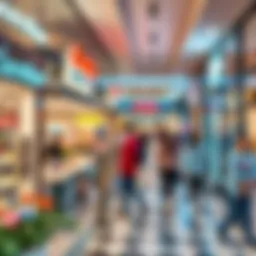 Vibrant retail environment at Carrefour Akoya