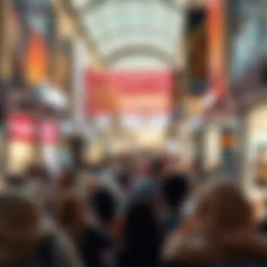 A crowd enjoying shopping during peak hours at City Centre Deira