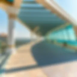 A panoramic view of the Al Jubail Walkway showcasing its architectural beauty